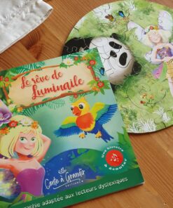 Livre d'illustration Luminaile pour enfants traitant de handicap et de voyages