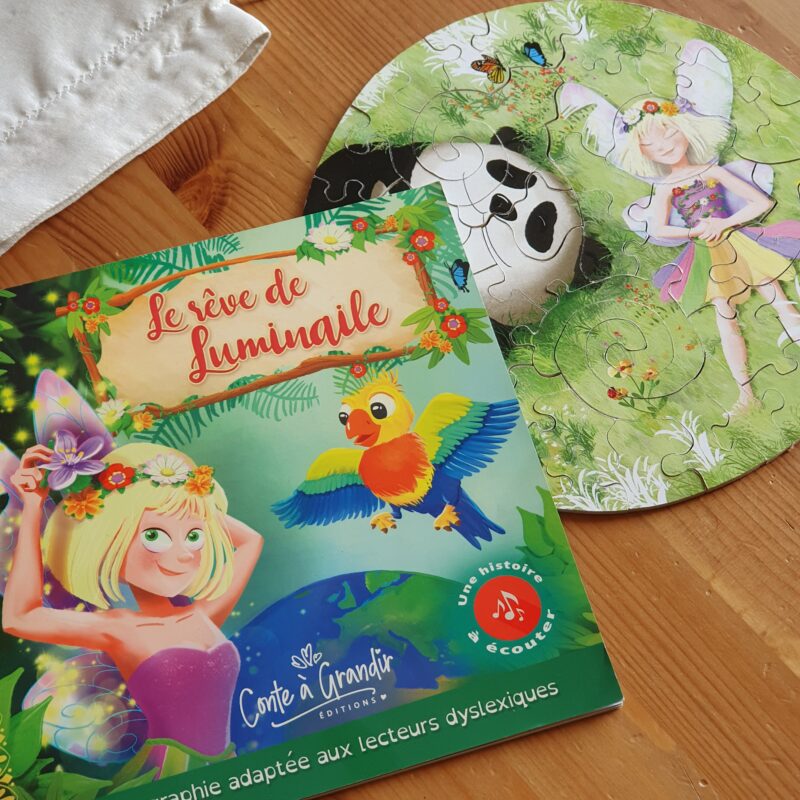 Livre d'illustration Luminaile pour enfants traitant de handicap et de voyages
