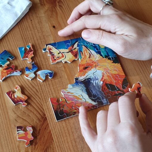 Puzzle en bois artisanal, fait à la main, fabriqué en France