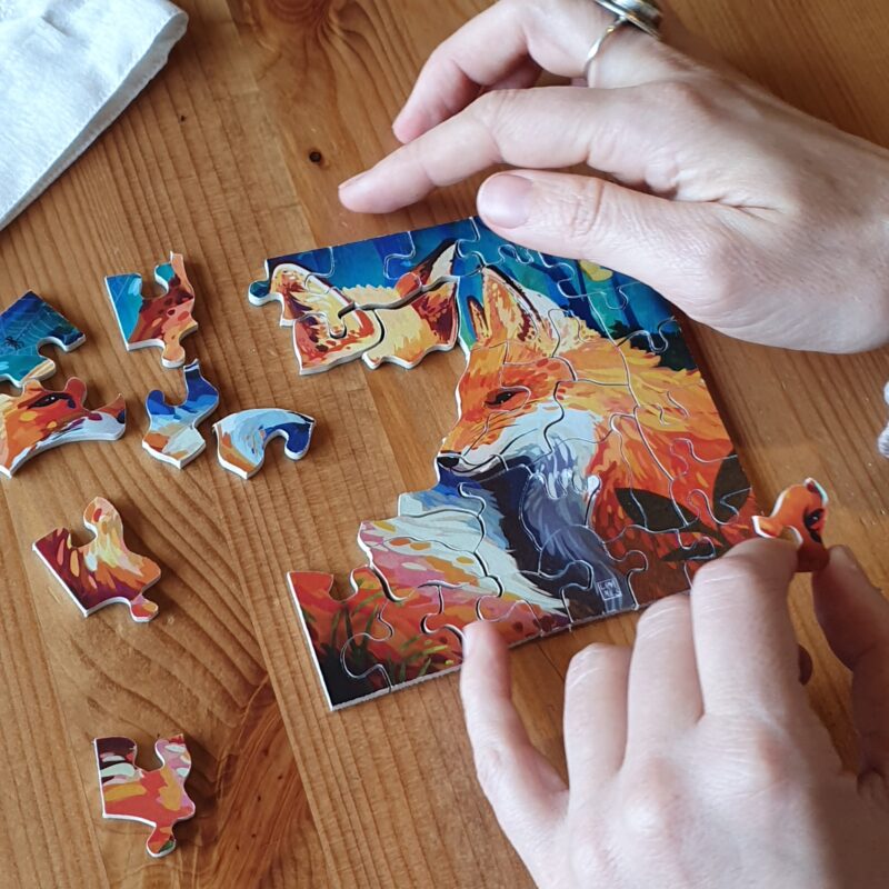 Puzzle en bois artisanal, fait à la main, fabriqué en France