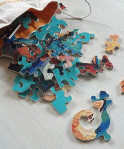 Lamamics - Puzzle en bois - 130 pièces - 2 renards
