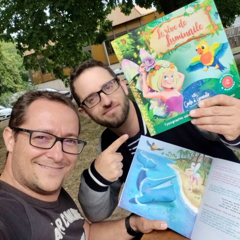 Livre d'illustration Luminaile pour enfants traitant de handicap et de voyages
