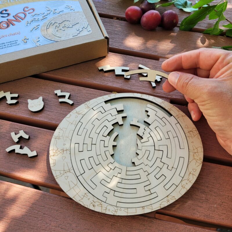 Ronds Ronds, le puzzle logique en bois créé en France, près de Nantes, qui va te faire réfléchir - par Lamamics