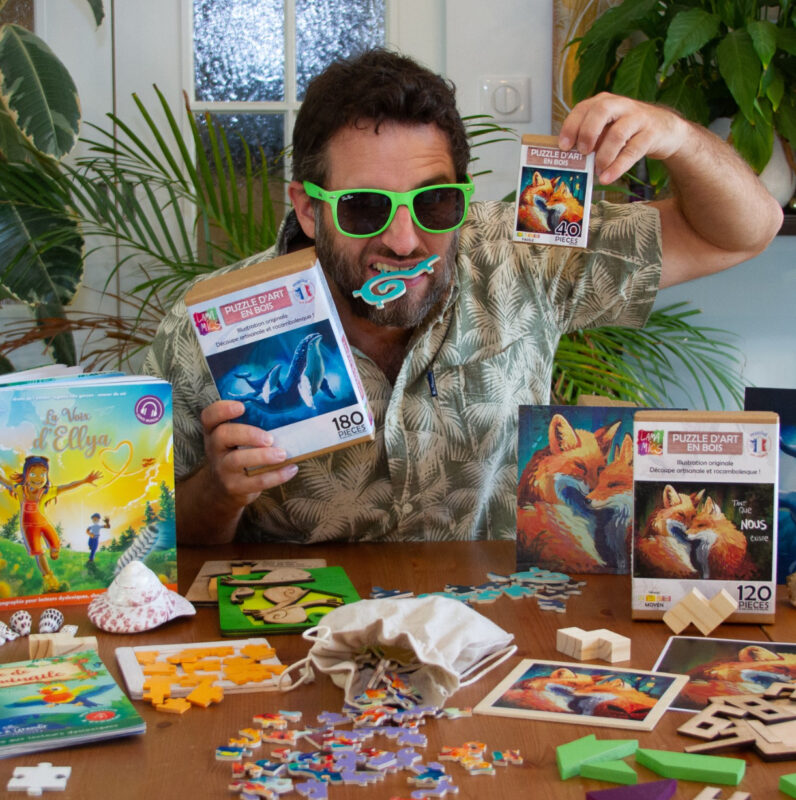 Mathias Lamamy, concepteur et fabricant de jeux et puzzles en bois, près de Nantes