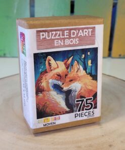 Puzzle d'art en bois - 2 renards - 150 pièces
