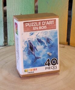 Puzzle en bois - 3 Baleines - 40 pièces