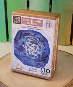 Puzzle en bois - Ronde océane - 130 pièces