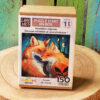 puzzle d'art en bois : couple de renards - 150 pièces, fabrication francaise, découpe artisanale