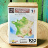 Puzzle en bois Carte de France des curieuses appellations, découpé à la main en France